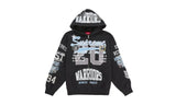 Supreme Warriors Applique Zip Up Hooded Sweatshirt Black