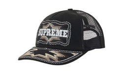 Supreme Western Embroidered Mesh Back 5-Panel Black - supreme-western-embroidered-mesh-back-5-panel-black