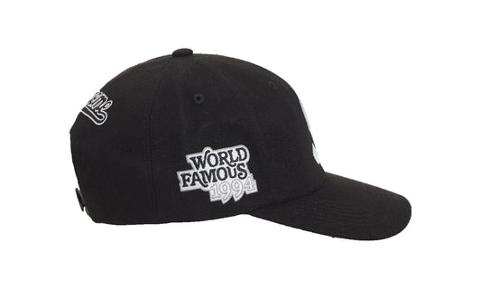 Supreme World Famous S Logo 6-Panel Black
