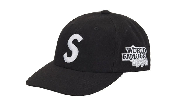 Supreme World Famous S Logo 6-Panel Black