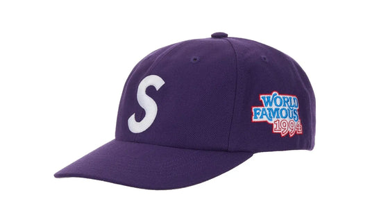 Supreme World Famous S Logo 6-Panel Hat Purple - supreme-world-famous-s-logo-6-panel-hat-purple