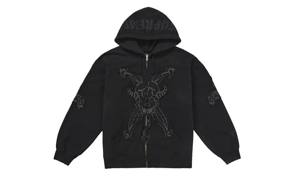 Supreme Y's by Yohji Yamamoto Zip Up Hooded Sweatshirt Black