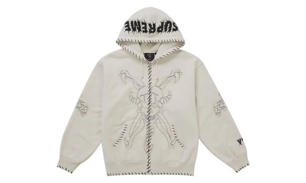 Supreme Y's by Yohji Yamamoto Zip Up Hooded Sweatshirt Natural