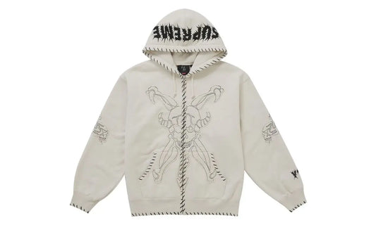 Supreme Y's by Yohji Yamamoto Zip Up Hooded Sweatshirt Natural
