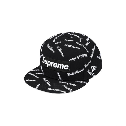 Supreme Supreme World Famous Box Logo New Era 59Fifty Fitted Hat Black