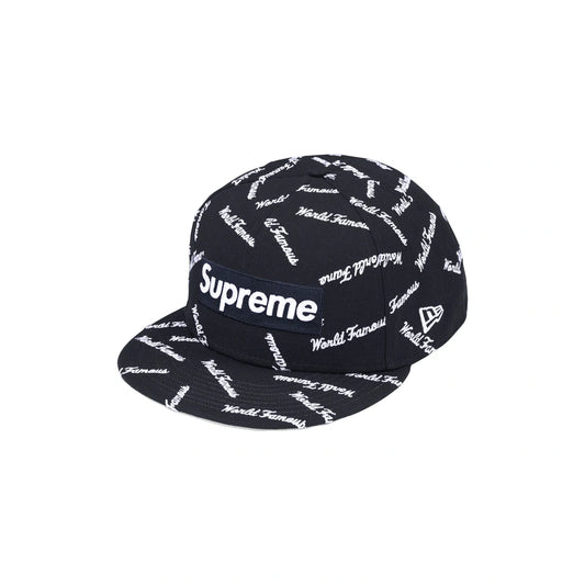 Supreme Supreme World Famous Box Logo New Era 59Fifty Fitted Hat Navy