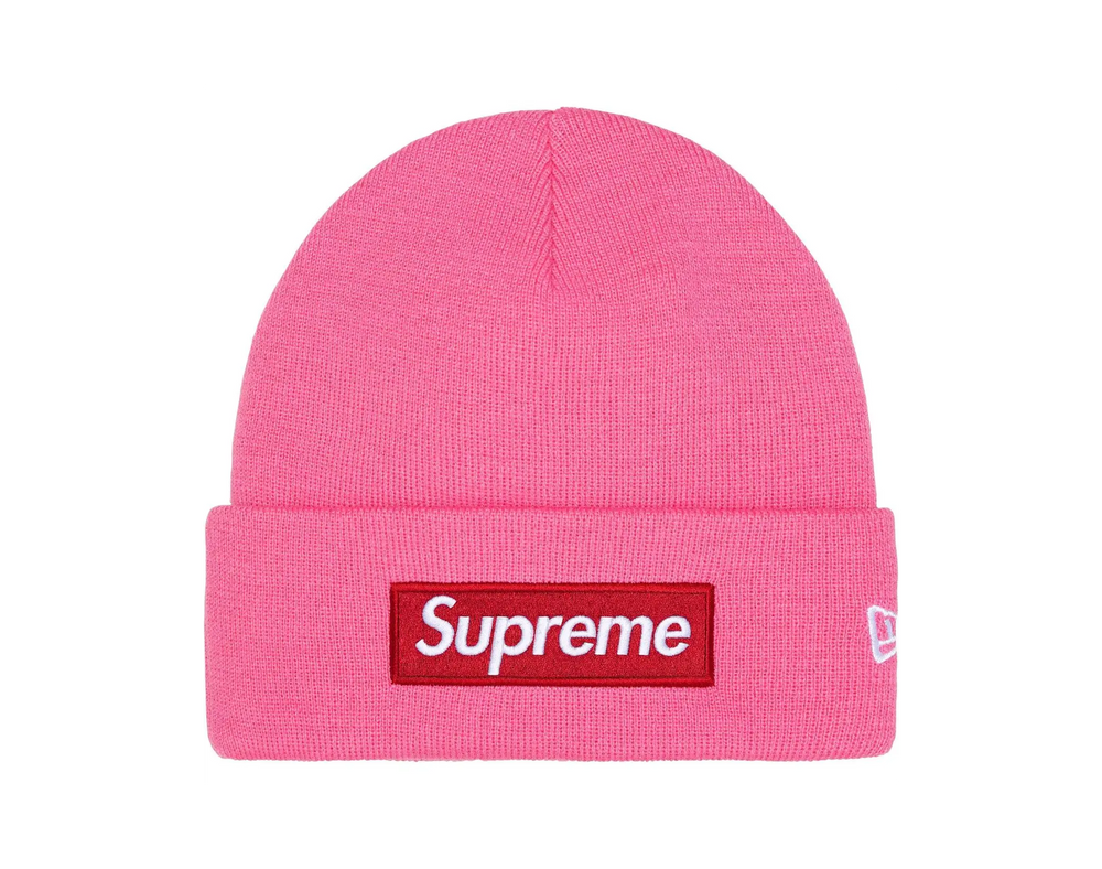 Supreme New Era Box Logo Beanie Magenta (FW25)