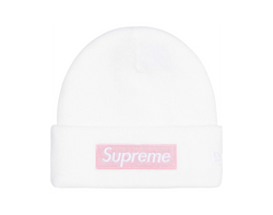 Supreme New Era Box Logo Beanie White (FW25)