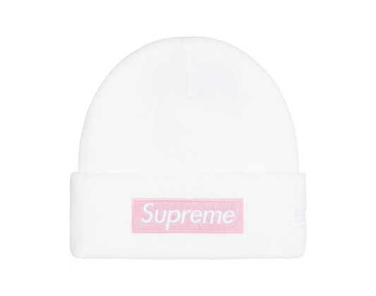 Supreme New Era Box Logo Beanie White (FW25)
