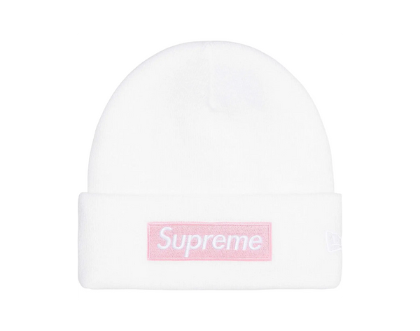 Supreme New Era Box Logo Beanie White (FW25)