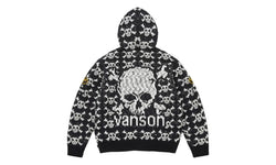 Supreme Supreme Vanson Leathers Skull Zip Up Hooded Sweater Brown Black