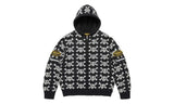 Supreme Supreme Vanson Leathers Skull Zip Up Hooded Sweater Brown Black