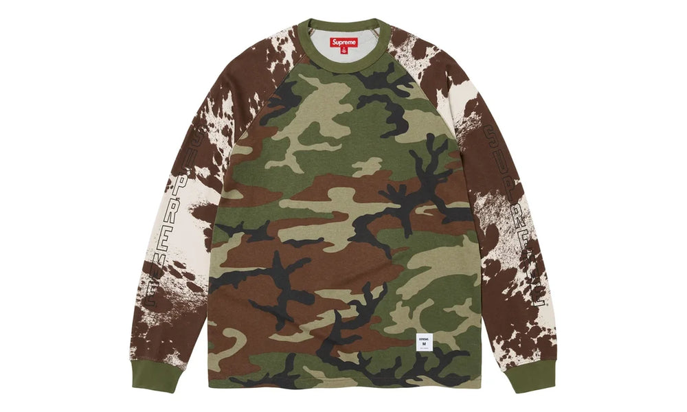 Supreme Supreme Wildlife Camo Raglan L/S Top Woodland Camo