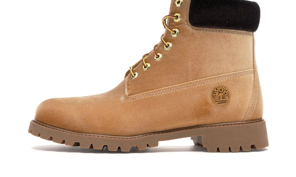 6' Boot Off White Wheat Velvet