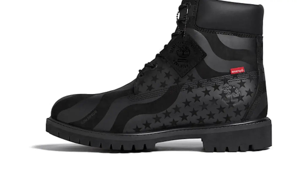 6' Boot Supreme Stars &amp; Stripes Black