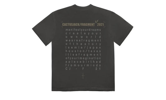 Travis Scott Cactus Jack For Fragment Create T-shirt Washed Black - TS-TSCJFF-WASHEDBLACK