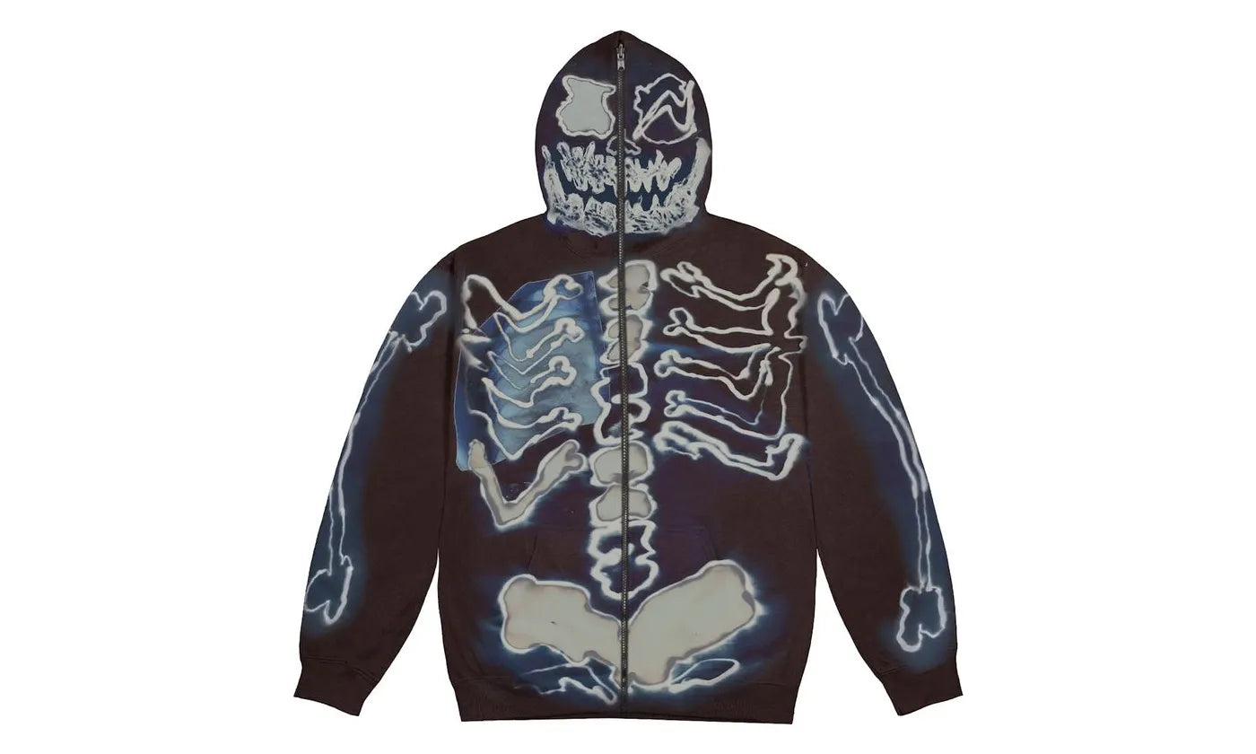 Travis Scott Cactus Jack For Fragment Skeleton Graffiti Full Zip Hoodie Multi - TS-TSCJFF-MULTI