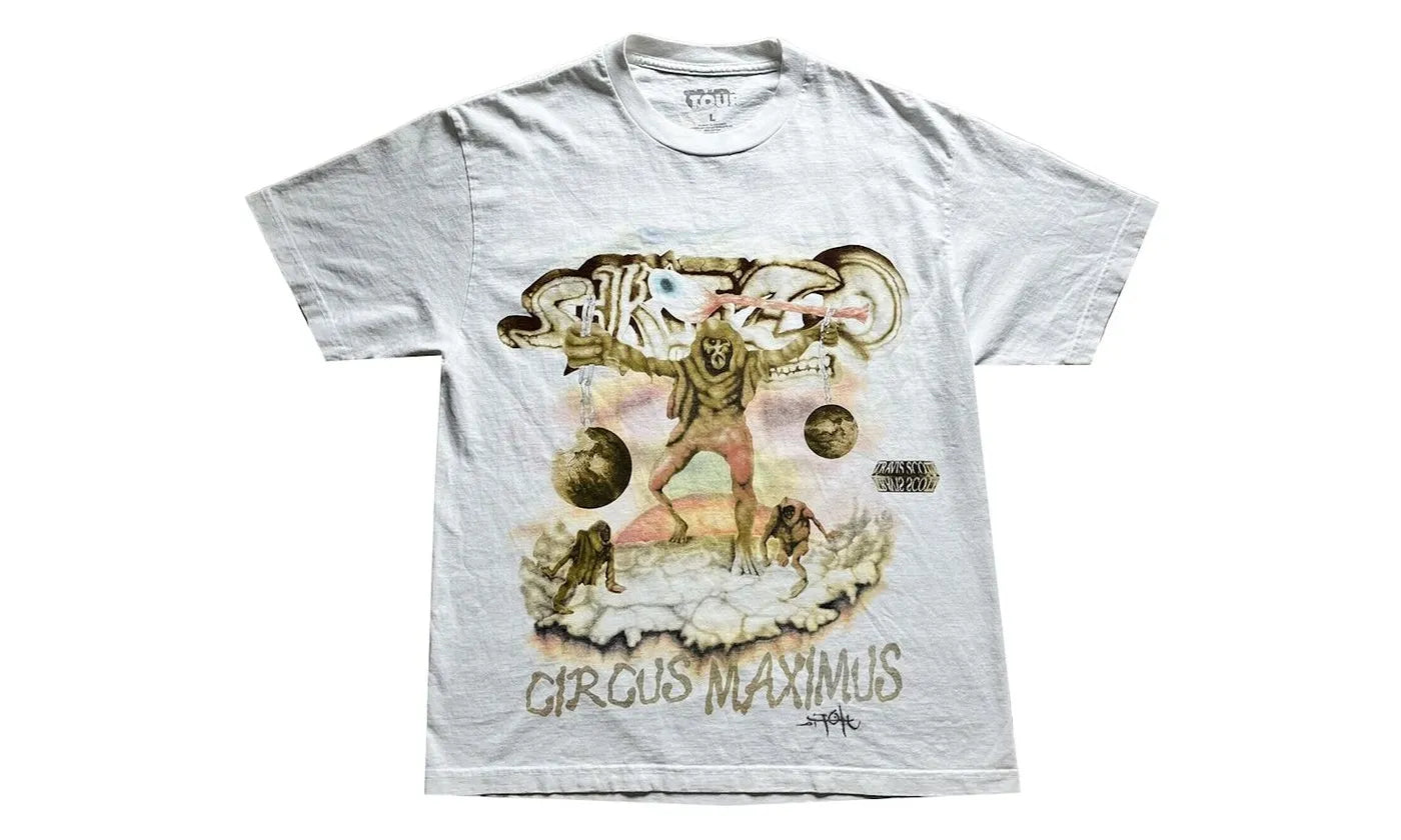 Travis Scott Utopia Tour Skitzo Circus Maximus Tee White - TS-TSUTSC-WHITE