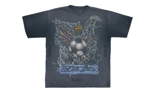 Travis Scott x FC Barcelona Washed Spray Logo Tee Black