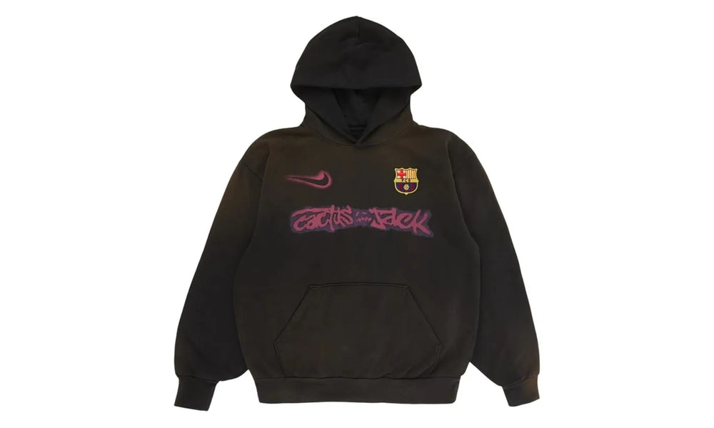 Travis Scott x Nike x FC Barcelona Spray Logo Hoodie Black - TS-TSXNXF-MULTI