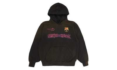 Travis Scott x Nike x FC Barcelona Spray Logo Hoodie Black - Aplug