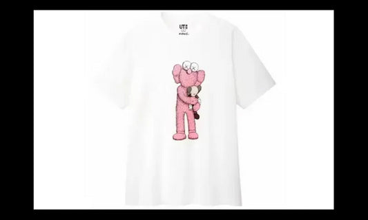 Uniqlo Uniqlo T-Shirt KAWS BFF Pink White - UNQL-TSKAWSBFF-PWHITE