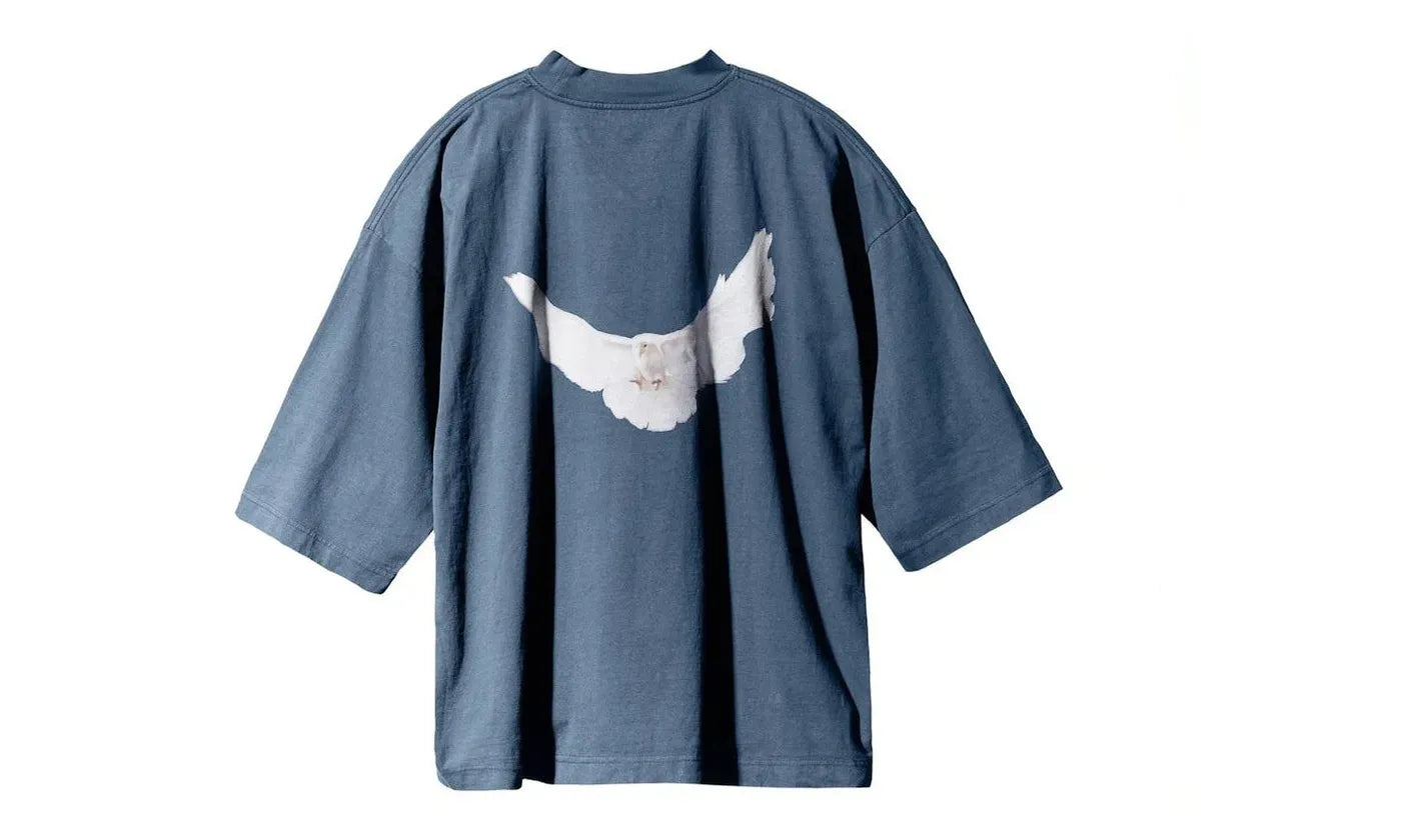 Yeezy Gap Engineered by Balenciaga Dove 3/4 Sleeve Tee Dark Blue