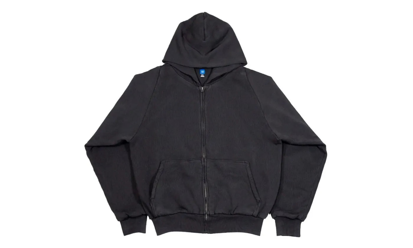 Yeezy x Gap Unreleased Zip Sweatshirt Hoodie Black - YEEZ-YXGUZS-BLACK