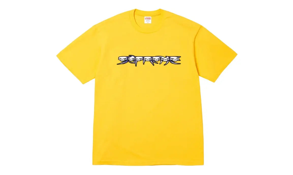 Supreme Supreme Skulls Spellout Tee Yellow
