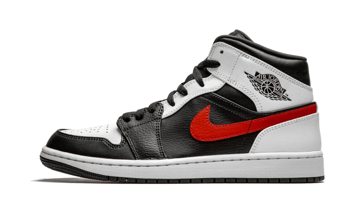 jordan one black white red