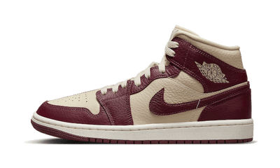 Air Jordan 1 Mid Split Beach Cherrywood Red - Aplug