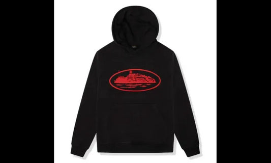 Corteiz Corteiz Alcatraz V2 Hoodie Black Red - CRTZ-ALV2HR-BLACK