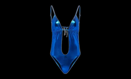 Trapstar Trapstar London Metallic Cutout One Piece Swimsuit Blue - TRAP-LMCOPS-BLUE