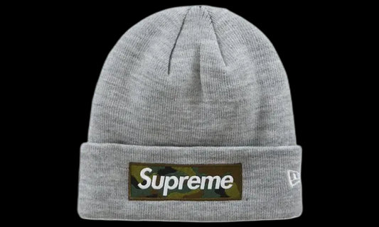 Supreme Supreme New Era Box Logo Beanie (FW23) Heather Grey - SUP-NEBLBFW23-GREY