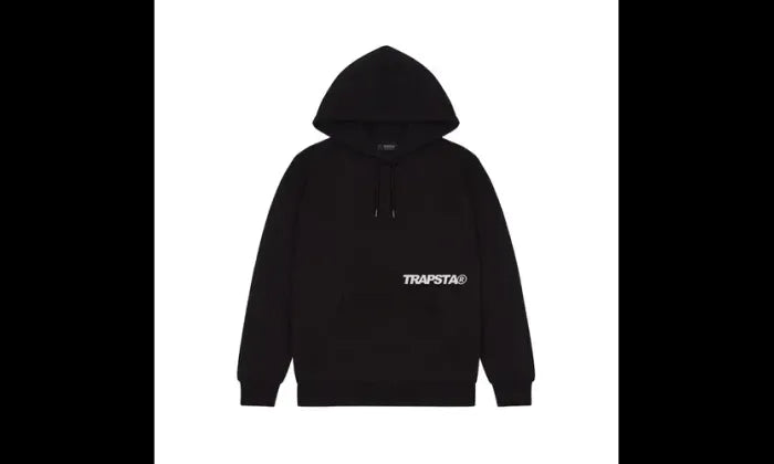 Trapstar Trapstar Trespass Hoodie Black Blue - TRAP-TRESH-BLUE